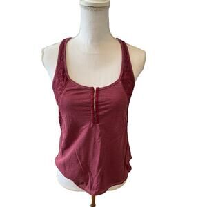 American Eagle embroidered tank top maroon S